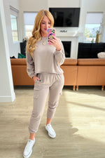 Lounge A Lot Cargo Sweatpants in Mocha