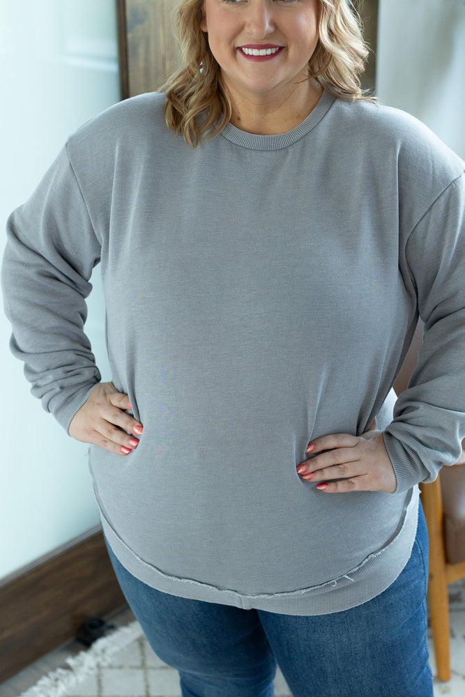 IN STOCK Vintage Wash Pullover - Light Grey