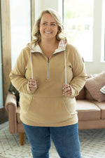 IN STOCK Classic Halfzip Hoodie - Beige Floral