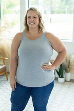 IN STOCK Lexi Lace Tank - Light Grey