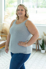 IN STOCK Lexi Lace Tank - Light Grey