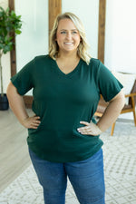 IN STOCK Skylar Short Sleeve Top - Evergreen