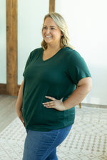 IN STOCK Skylar Short Sleeve Top - Evergreen