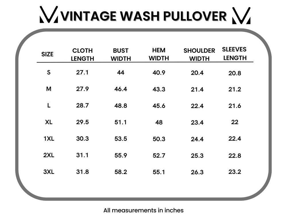 IN STOCK Vintage Wash Pullover - Light Grey