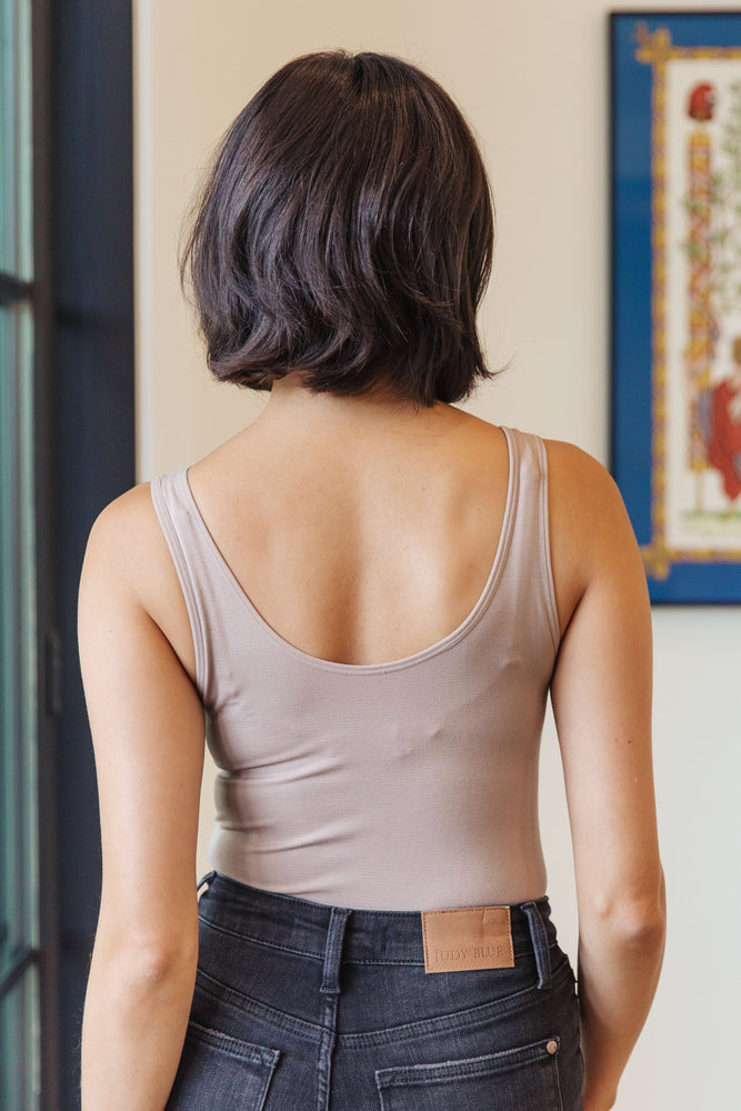 RE-STOCK! The Basics Bodysuit In Light Mocha