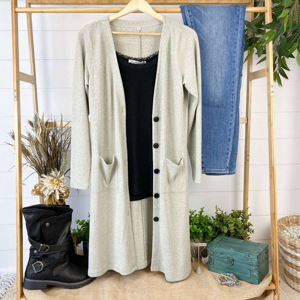 IN STOCK Colbie Cardigan - Heathered Oatmeal