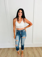 Belinda High Rise Distressed Straight Jeans