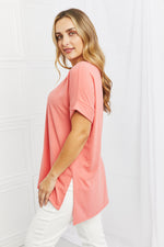 Zenana Simply Comfy Full Size V-Neck Loose Fit Shirt