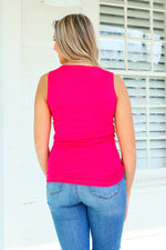 IN STOCK Ava Tank - Hot Pink