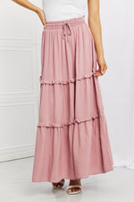 Zenana Summer Days Ruffled Maxi Skirt