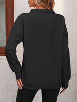 Reg + Plus Zip-Up Dropped Shoulder Sweatshirt