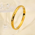 18K Gold Plated Star-Shaped Bangle (With Box)