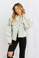 Bead It Up Beaded Denim Jacket