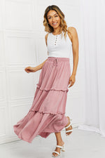 Zenana Summer Days Ruffled Maxi Skirt