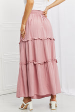 Zenana Summer Days Ruffled Maxi Skirt