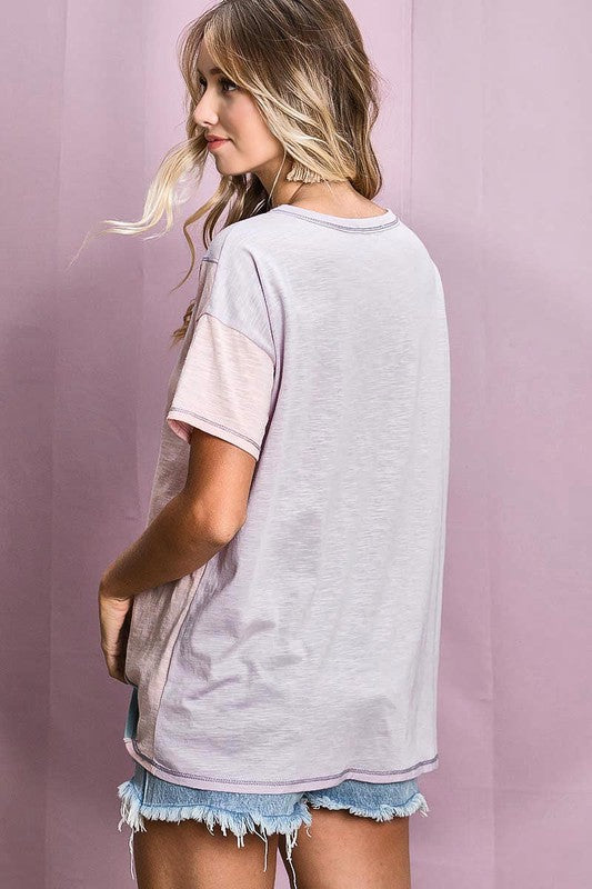 Sitting Pretty Color Block Tee