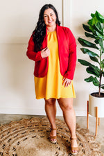 Sunshine Yellow Balloon Sleeve Dress