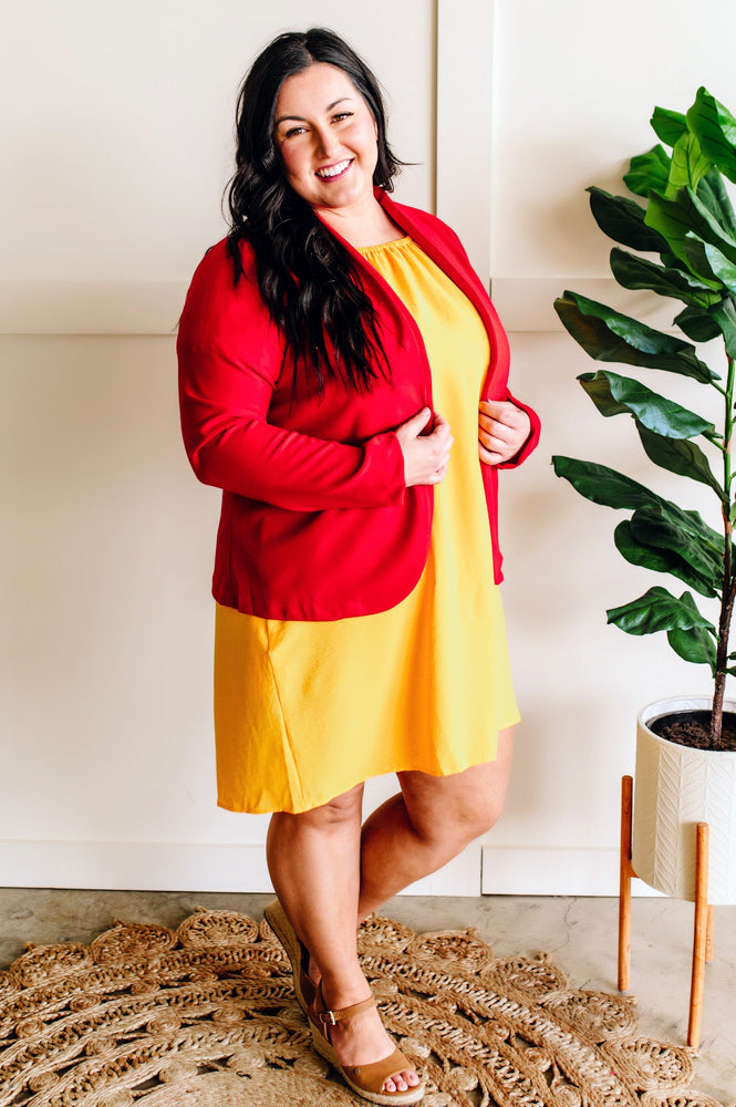 Sunshine Yellow Balloon Sleeve Dress