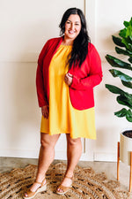 Sunshine Yellow Balloon Sleeve Dress