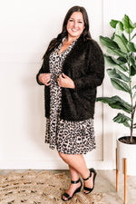 Gabby Front Tiered Long Sleeve Dress In Animal Print