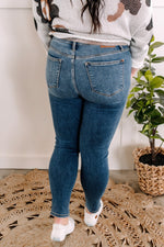 1.10 Judy Blue Thermal Skinny Jeans In Medium Wash