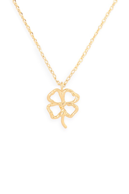 Lucky Charm Pendant Clover Necklace {Two Colors!}