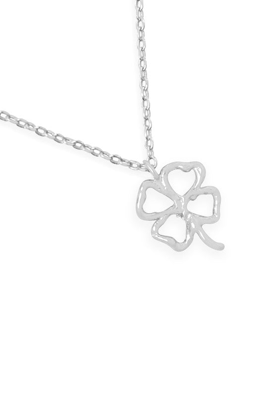 Lucky Charm Pendant Clover Necklace {Two Colors!}