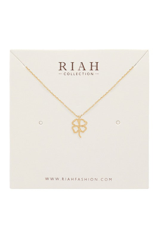 Lucky Charm Pendant Clover Necklace {Two Colors!}