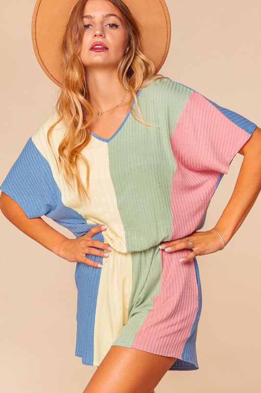 Sweet Summertime Colorblock Romper