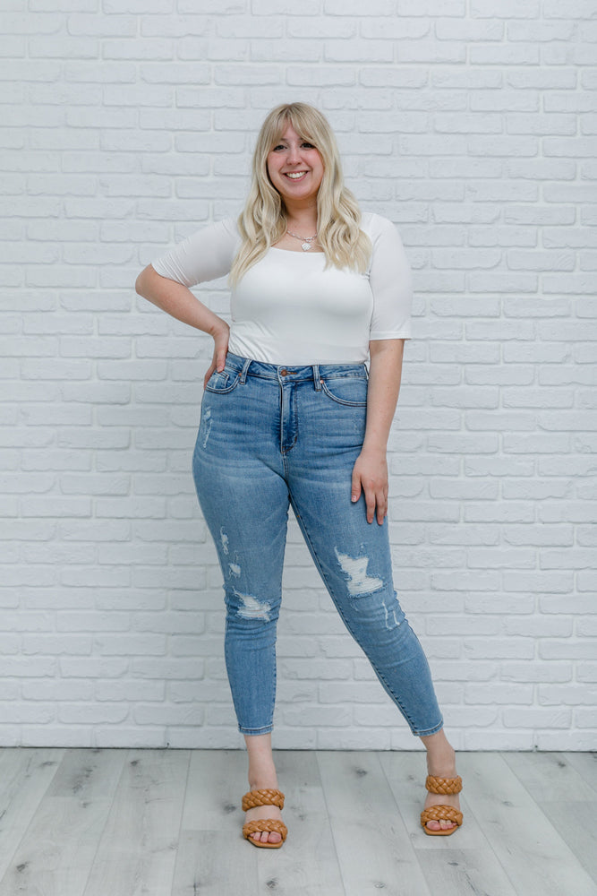 High-Waisted Tummy Control Skinny Jeans