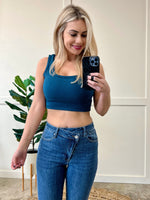 Back Cutout Bralette In Teal