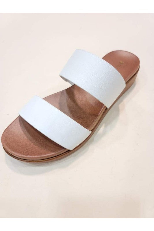 Lauren Double Strap Slides {Multiple Colors}