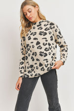 Leopard Knit Boxy Top