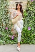 Mid-Rise Boyfriend Destroyed White Jeans