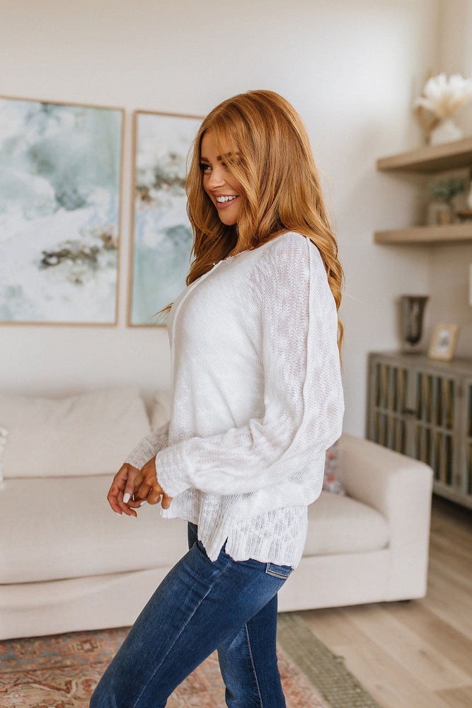 Relax With Me Knit Top in White
