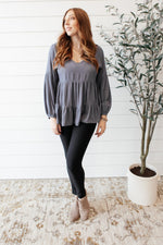 Sassy Swing Top in Charcoal
