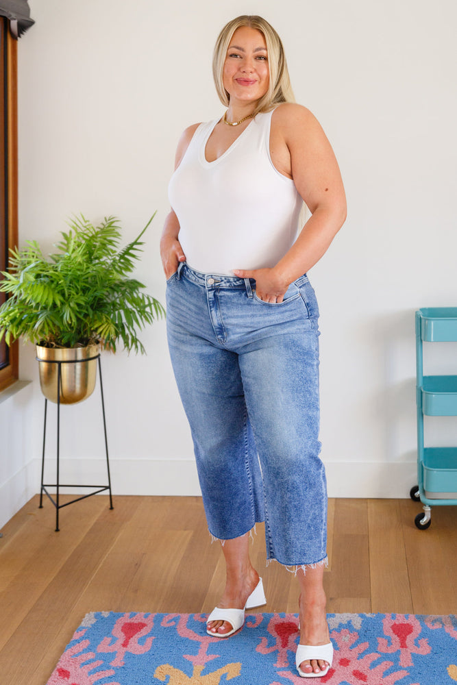 Simple Is The Way Wide Leg Crop