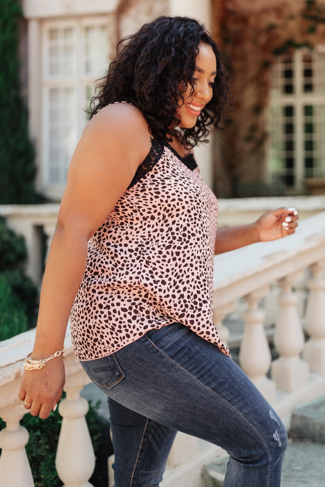 Spots N Lace Camisole In Mauve