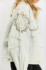 Bead It Up Beaded Denim Jacket