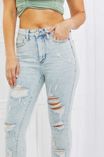 Judy Blue Tiana Full Size High Waisted Distressed Skinny Jeans
