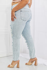 Judy Blue Tiana Full Size High Waisted Distressed Skinny Jeans