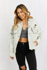 Bead It Up Beaded Denim Jacket