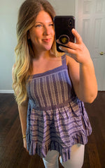 Sweet As Honey Denim and Lace Top