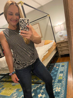 Never Knot Fabulous Sleeveless Top {Navy/Ivory}
