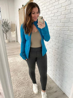 Staying Swift Activewear Jacket in Hawaiian Blue