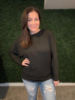 Olyvia Long Sleeve Top In Black