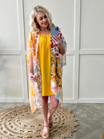 Sunshine Yellow Balloon Sleeve Dress