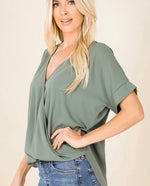 B+B Wrapped Short Sleeve - Light Olive