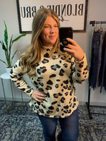 Leopard Knit Boxy Top