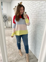 Bright Striped Knit Sweater